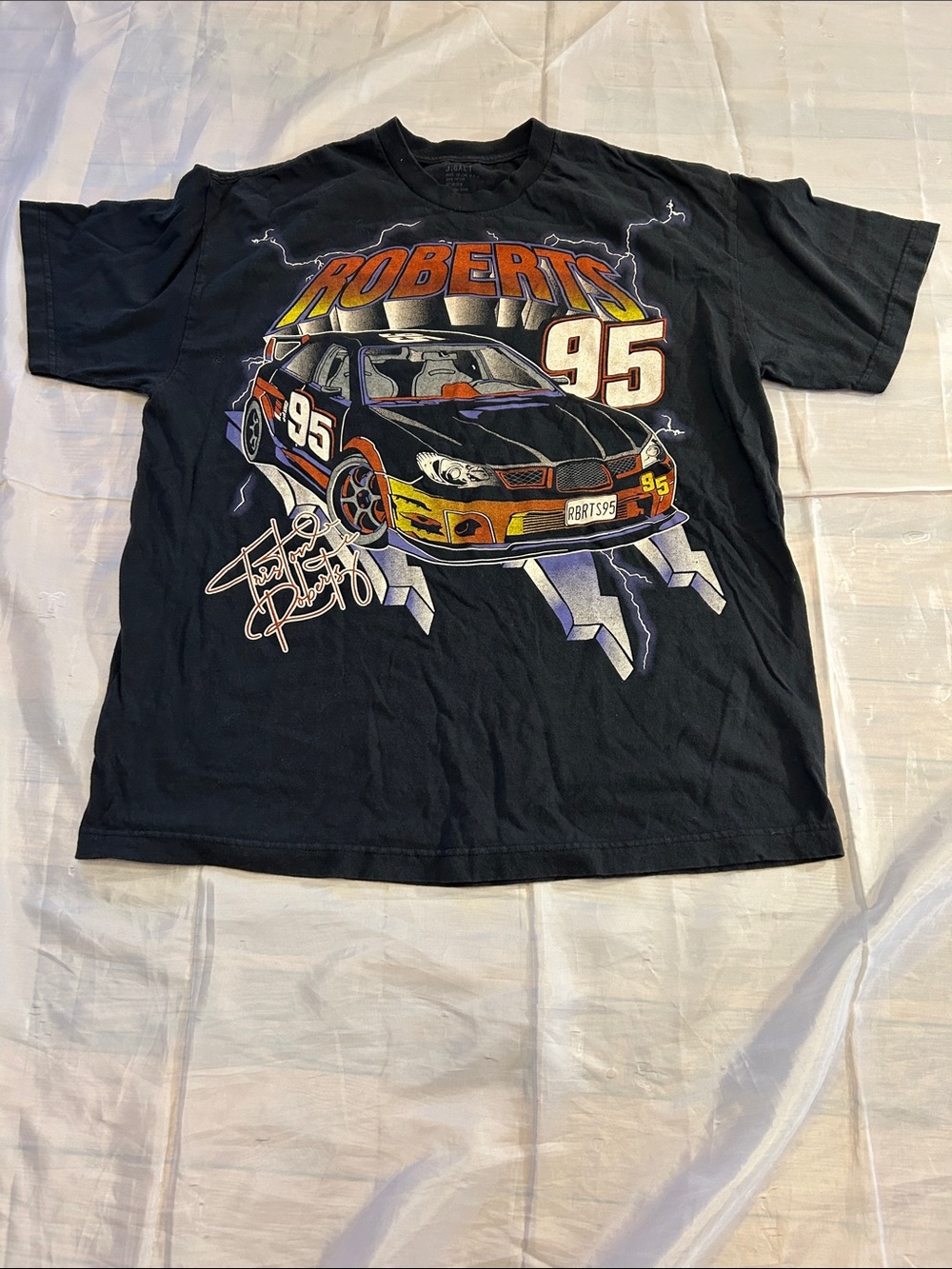 Roberts 95 Black Racing Graphic Short Sleeve Tee